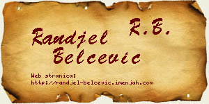 Ranđel Belčević vizit kartica